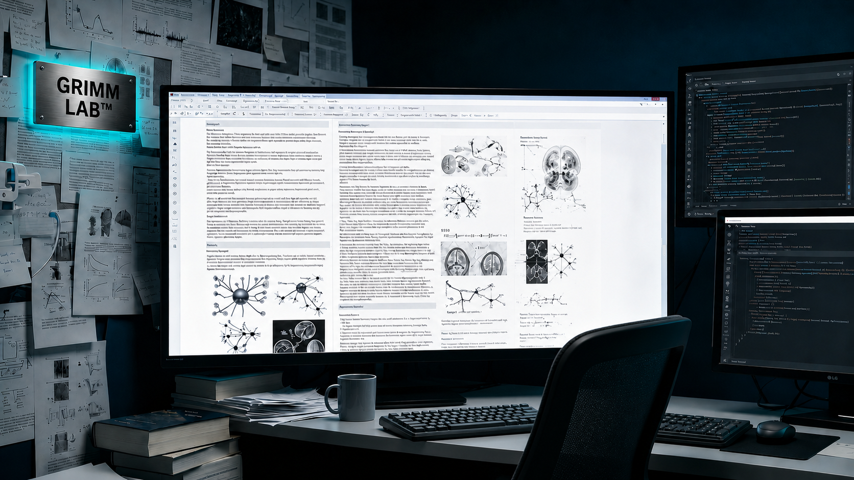 Grimm Lab — Researcher desk